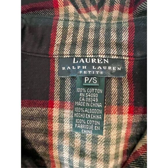 Ralph Lauren Hooded Zip Up Jacket Plaid Sz P/S - Picture 7 of 9